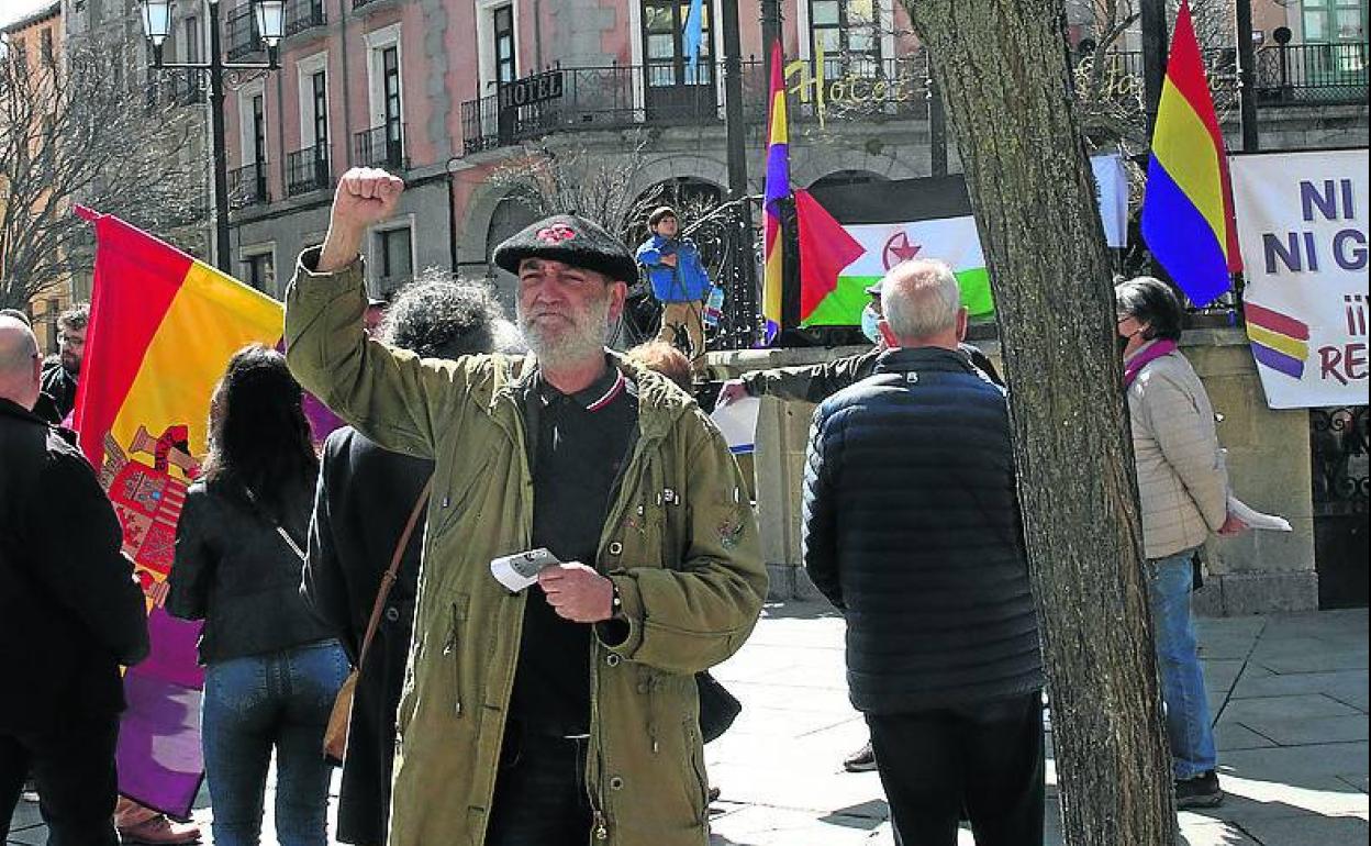 Acto celebrado ayer en la Plaza Mayor de Segovia. 