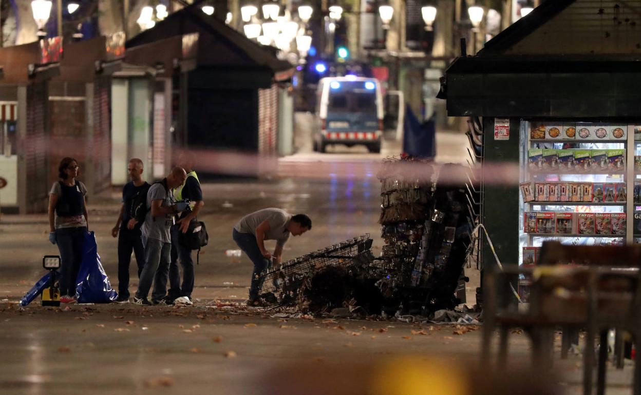 Imagen de archivo del atentado en las ramblas de Barcelona. 