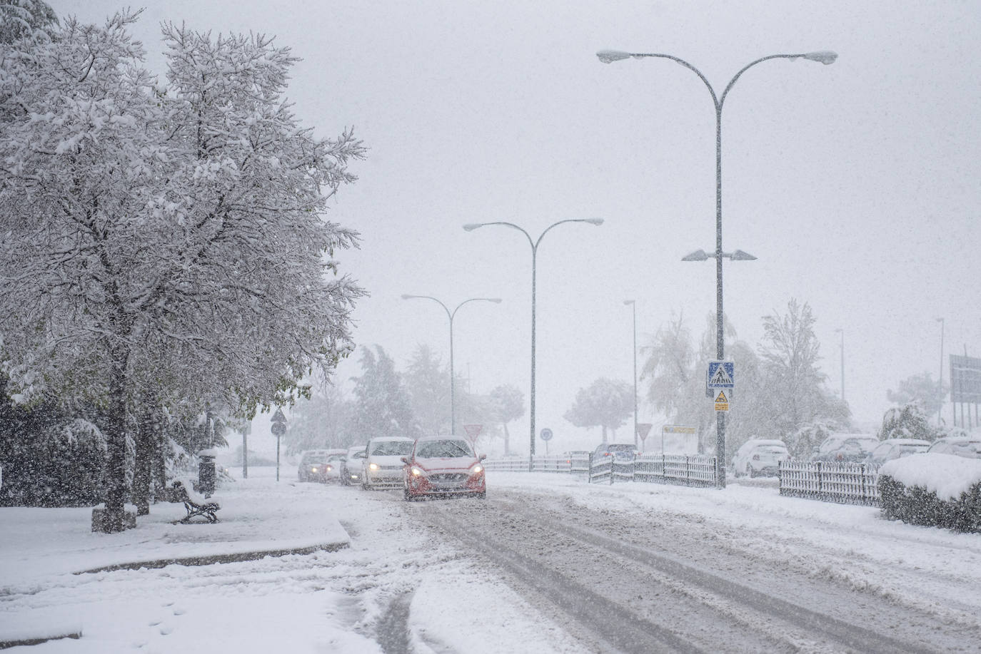Nevada en Segovia este miércoles.