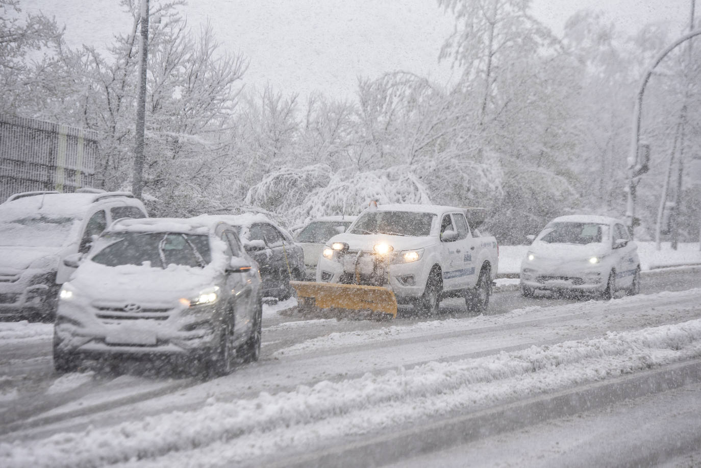 Nevada en Segovia este miércoles.