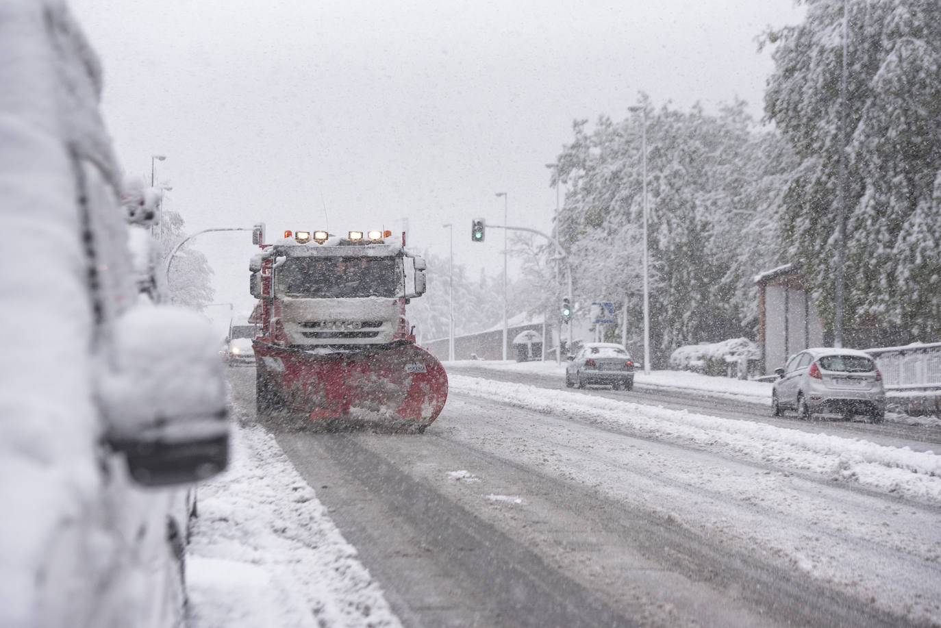 Nevada en Segovia este miércoles.
