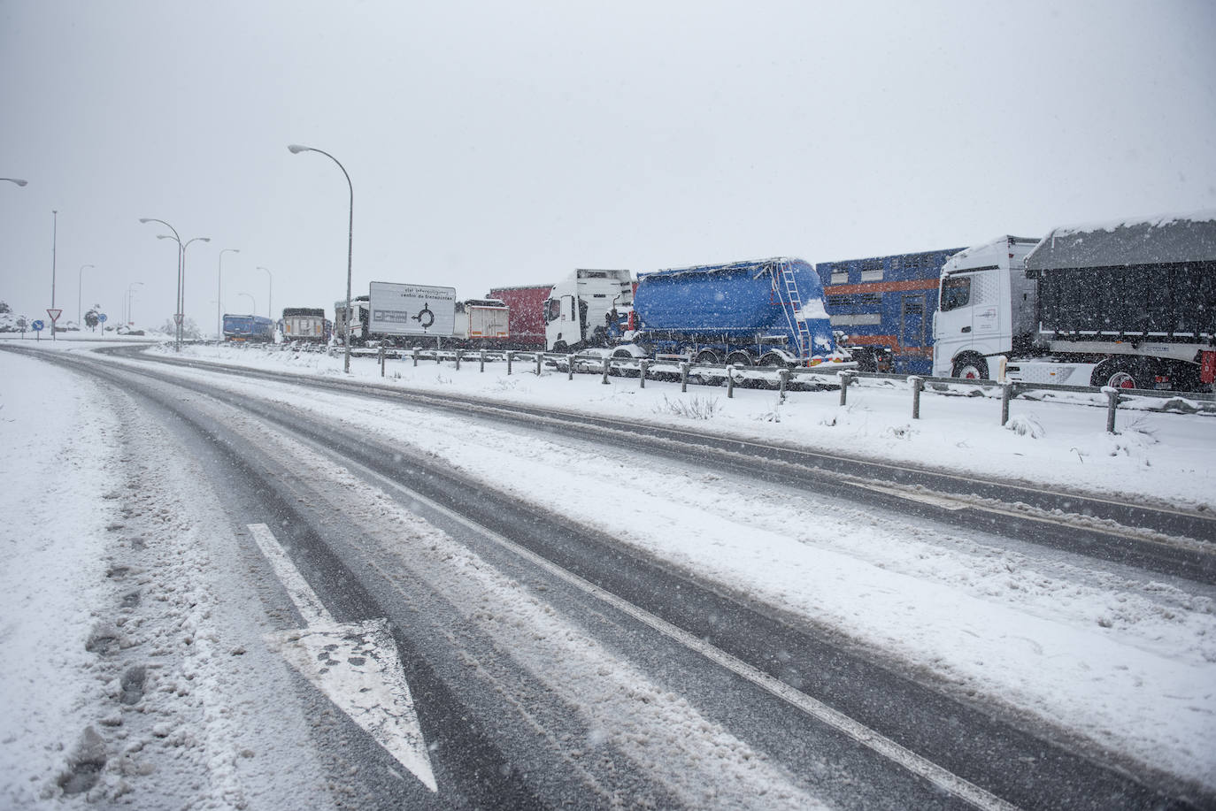 Nevada en Segovia este miércoles.