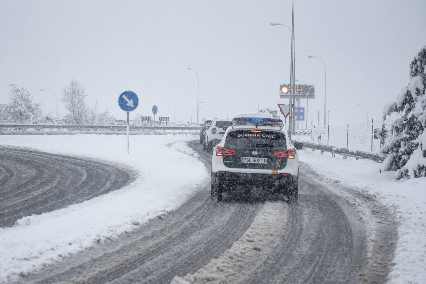 Nevada en Segovia este miércoles.