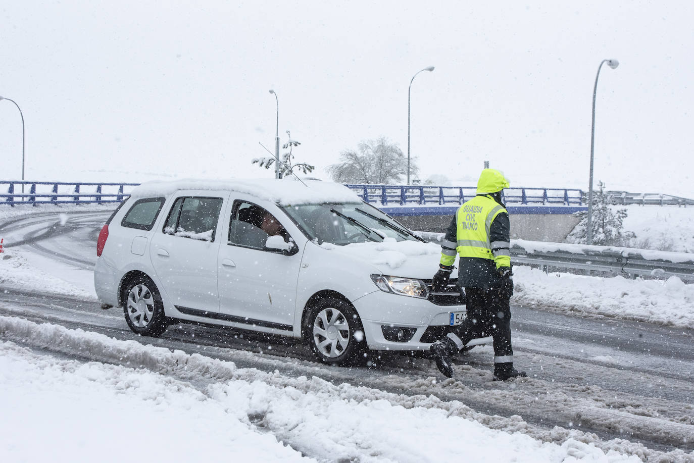 Nevada en Segovia este miércoles.
