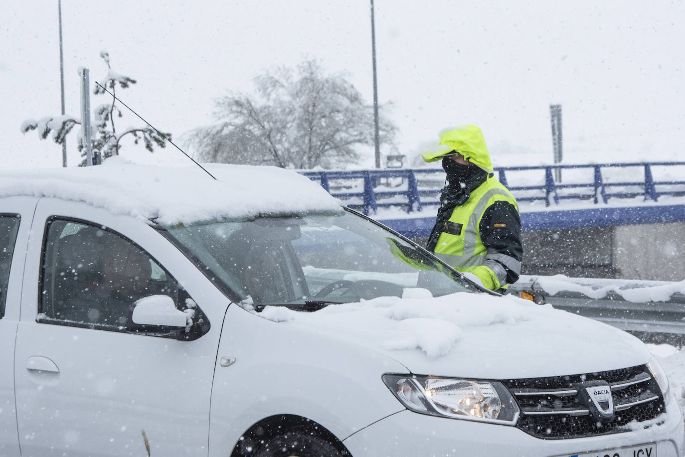 Nevada en Segovia este miércoles.