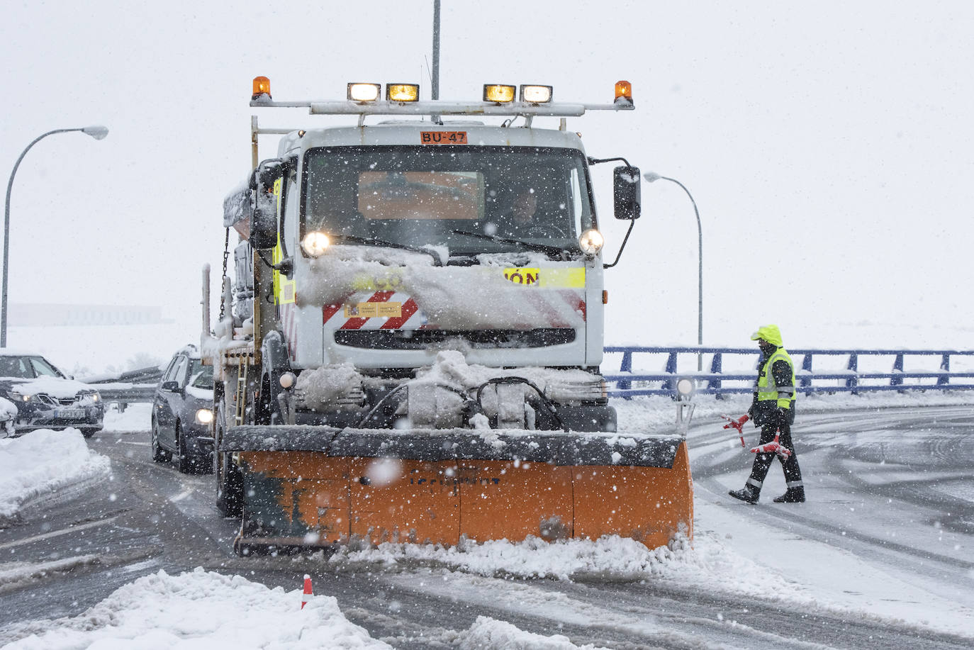 Nevada en Segovia este miércoles.