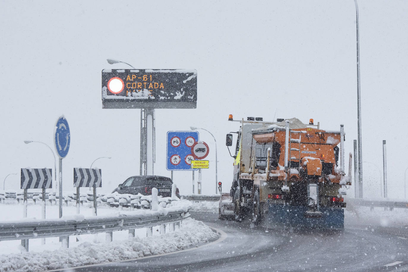 Nevada en Segovia este miércoles.