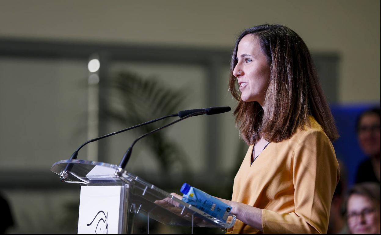 La secretaria general de Podemos y ministra de Derechos Sociales y Agenda 2030, Ione Belarra.