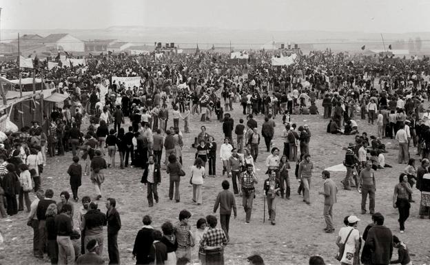 La campa de Villalar en 1977.