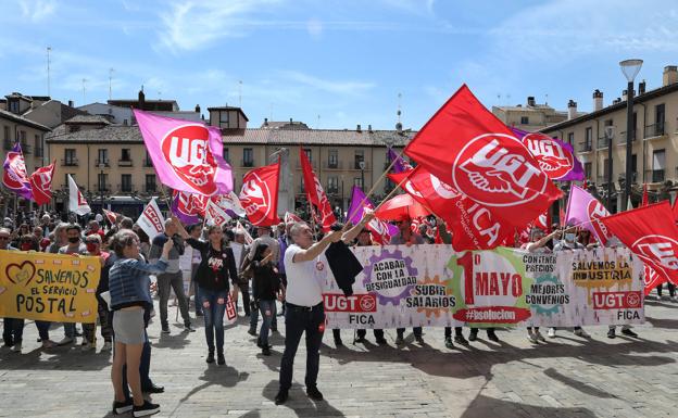 Celebración del Primero de Mayo en Palencia.