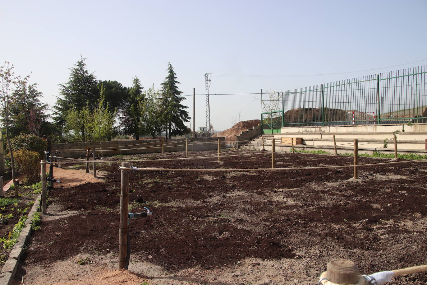 Antiguo vivero de Cuéllar, convertido en huertos sociales.