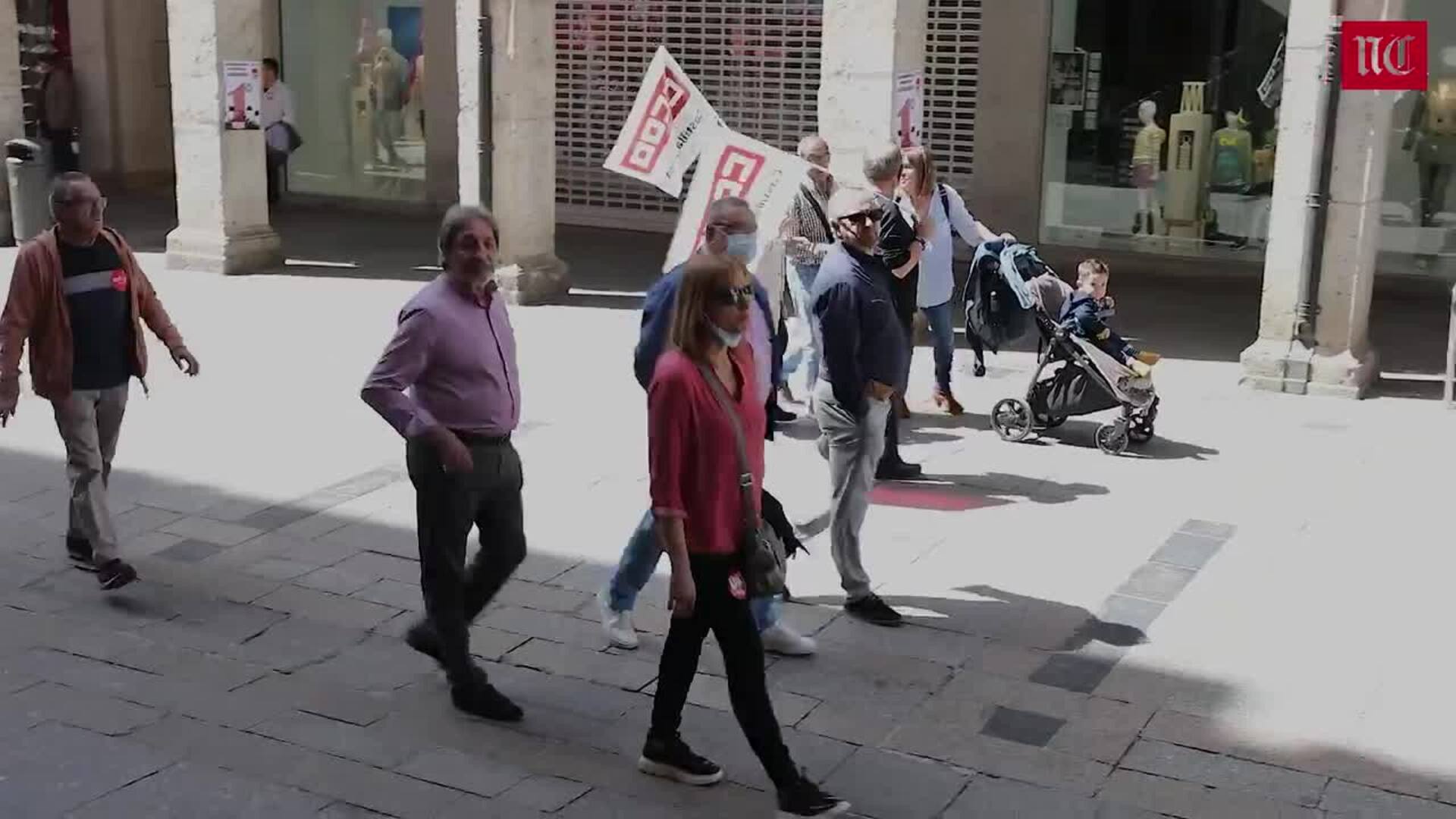 Los sindicatos de Palencia muestran su rechazo al Gobierno regional