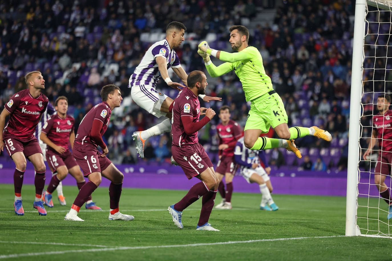 Las imágenes del encuentro entre el Real Valladolid y la Real Sociedad. 