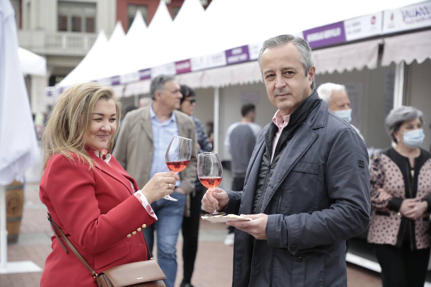 La jornada del lunes en la Plaza Mayor del Vino. 