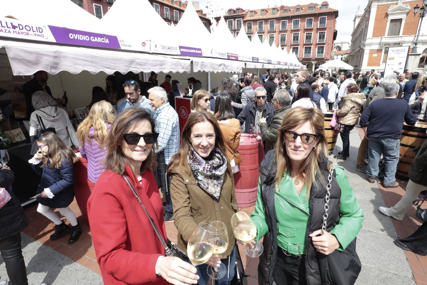 La jornada del lunes en la Plaza Mayor del Vino. 