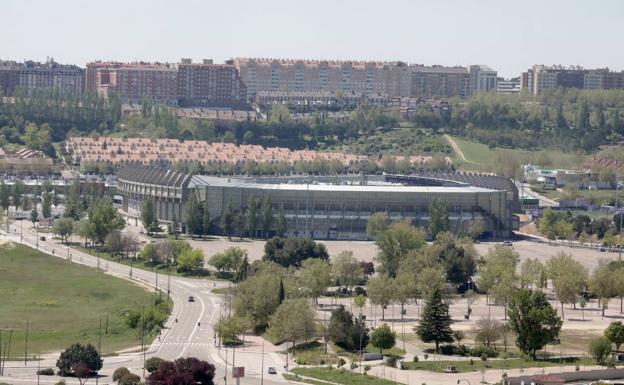 Estadio José Zorrilla desde el Cerro de las Contiendas.