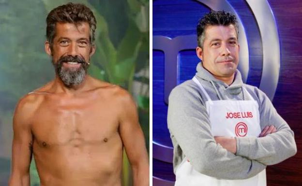 José Luis Losa, en 'Supervivientes' (izquierda) y 'Masterchef (derecha).