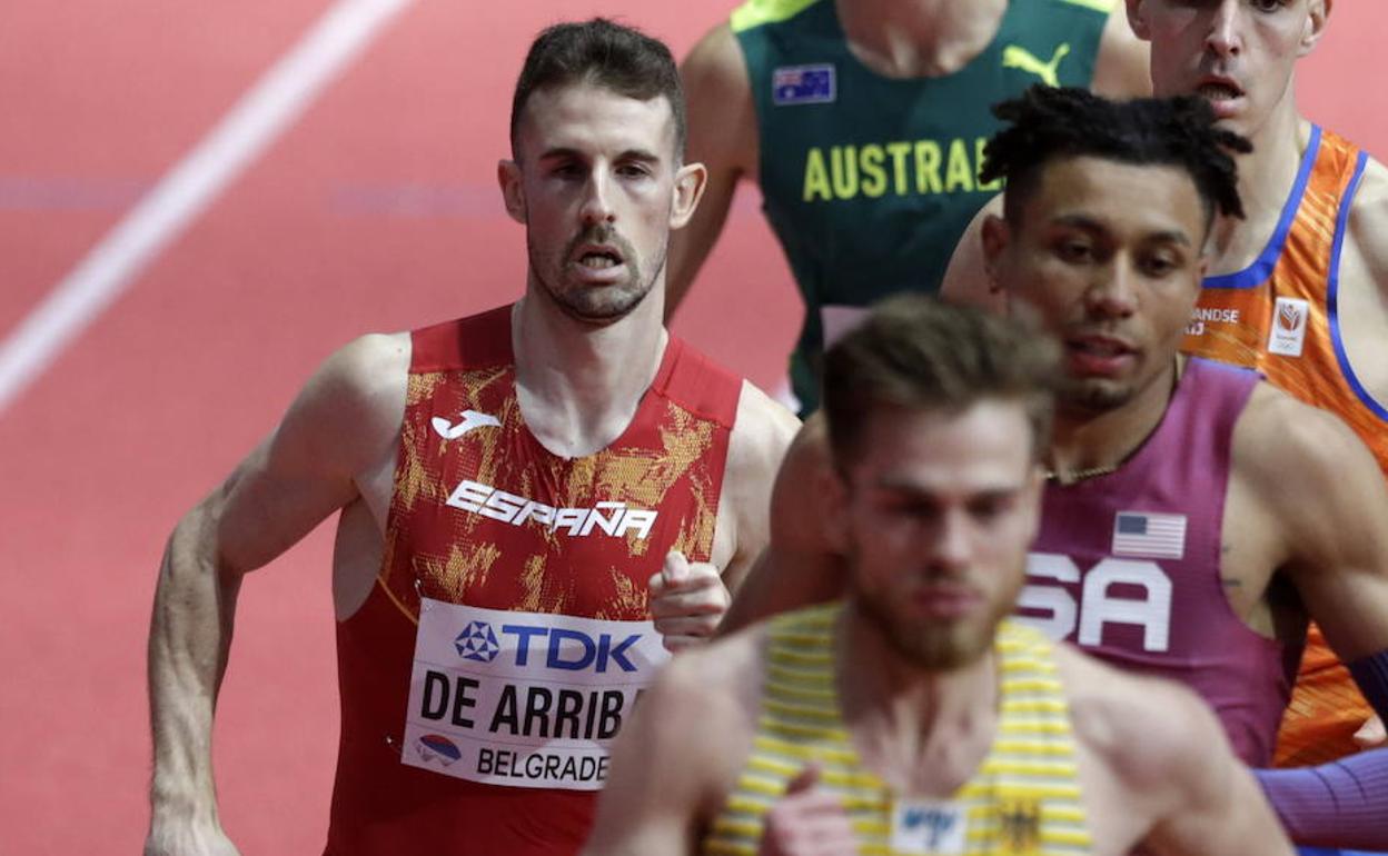 Álvaro de Arriba, en el reciente Mundial bajo techo de Belgrado. 