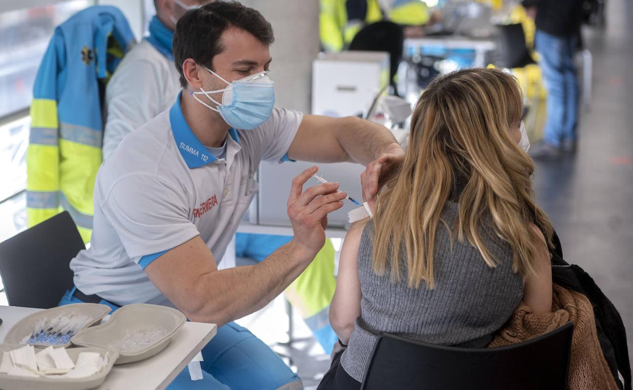 Vacunación de la tercera dosis en Madrid. 