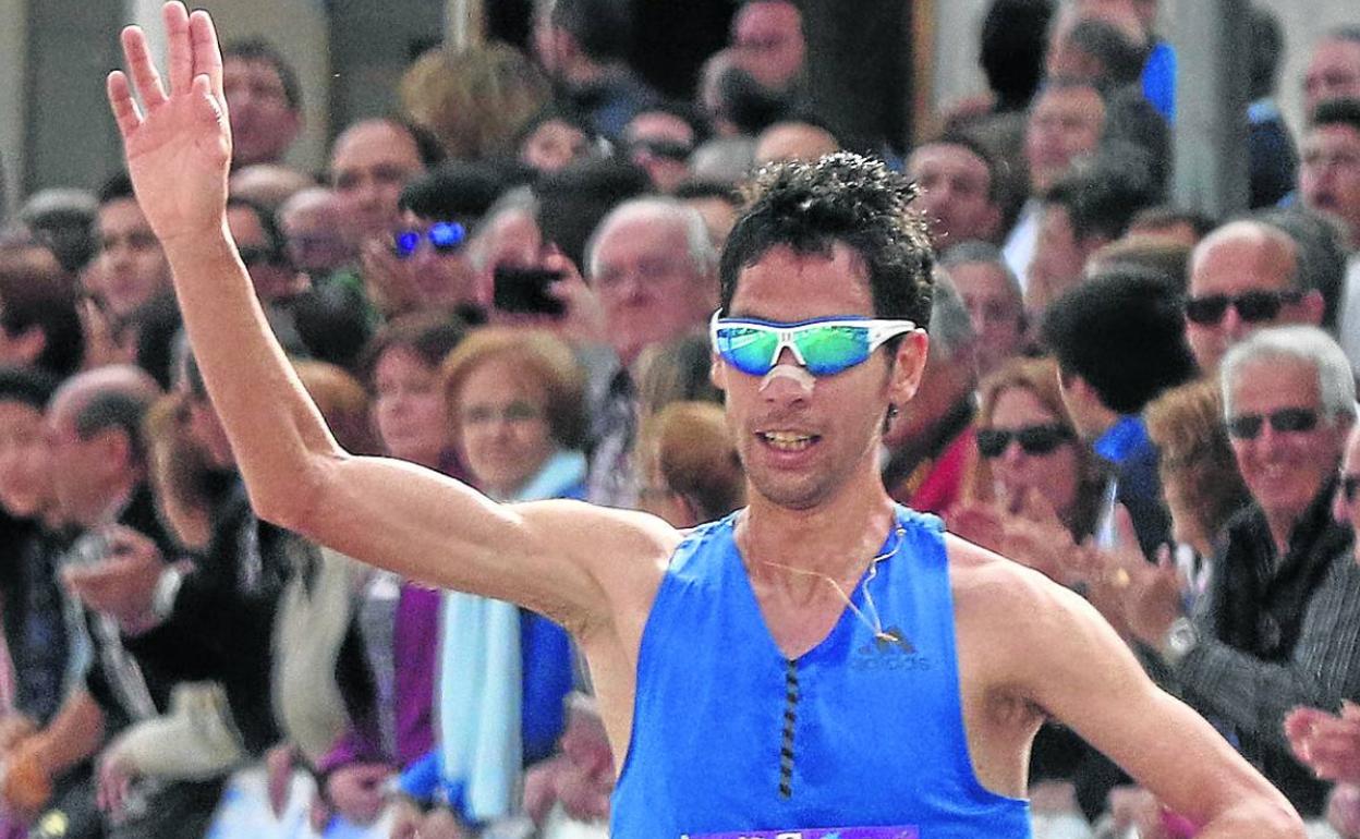 Javi Guerra, durante una carrera. 