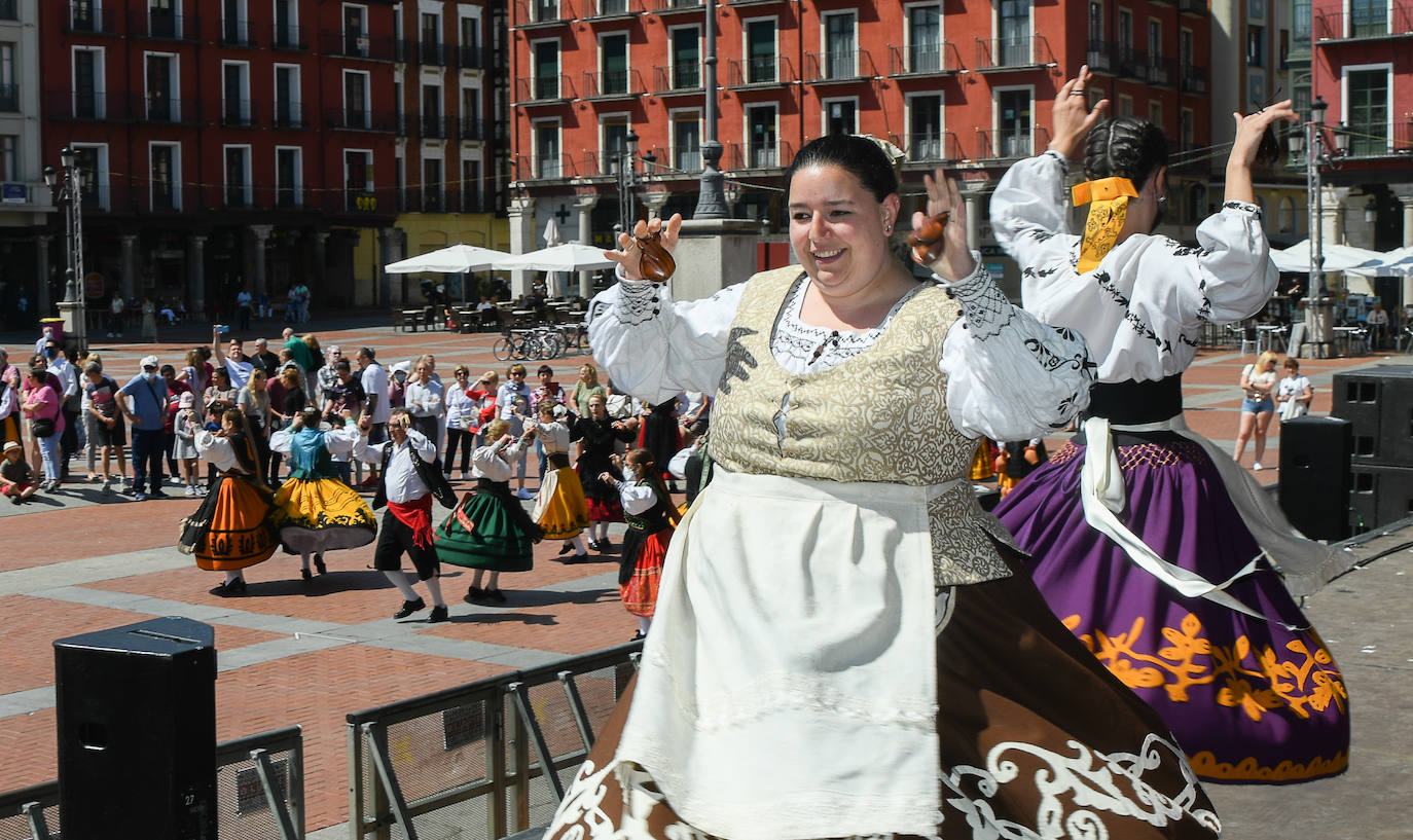 Fotos: Bailes regionales en la Plaza Mayor de Valladolid