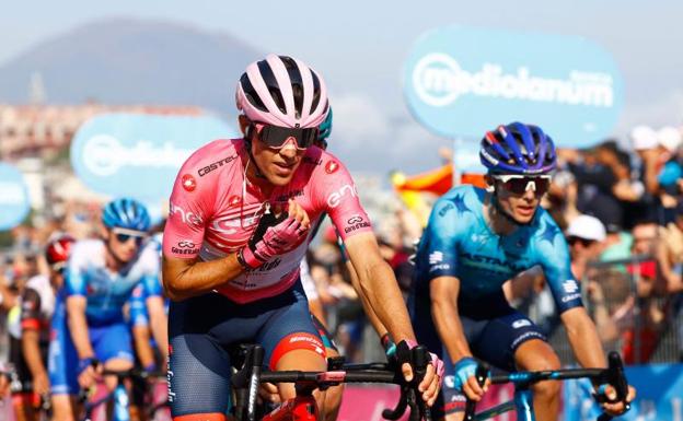 Juanpe López, durante la octava etapa del Giro.