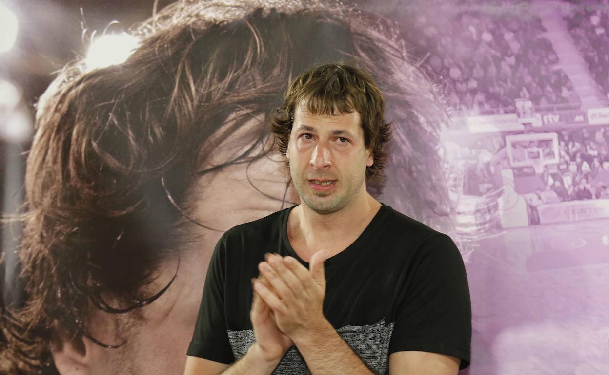 Urko Otegui, el día de su despedida como jugador morado. 