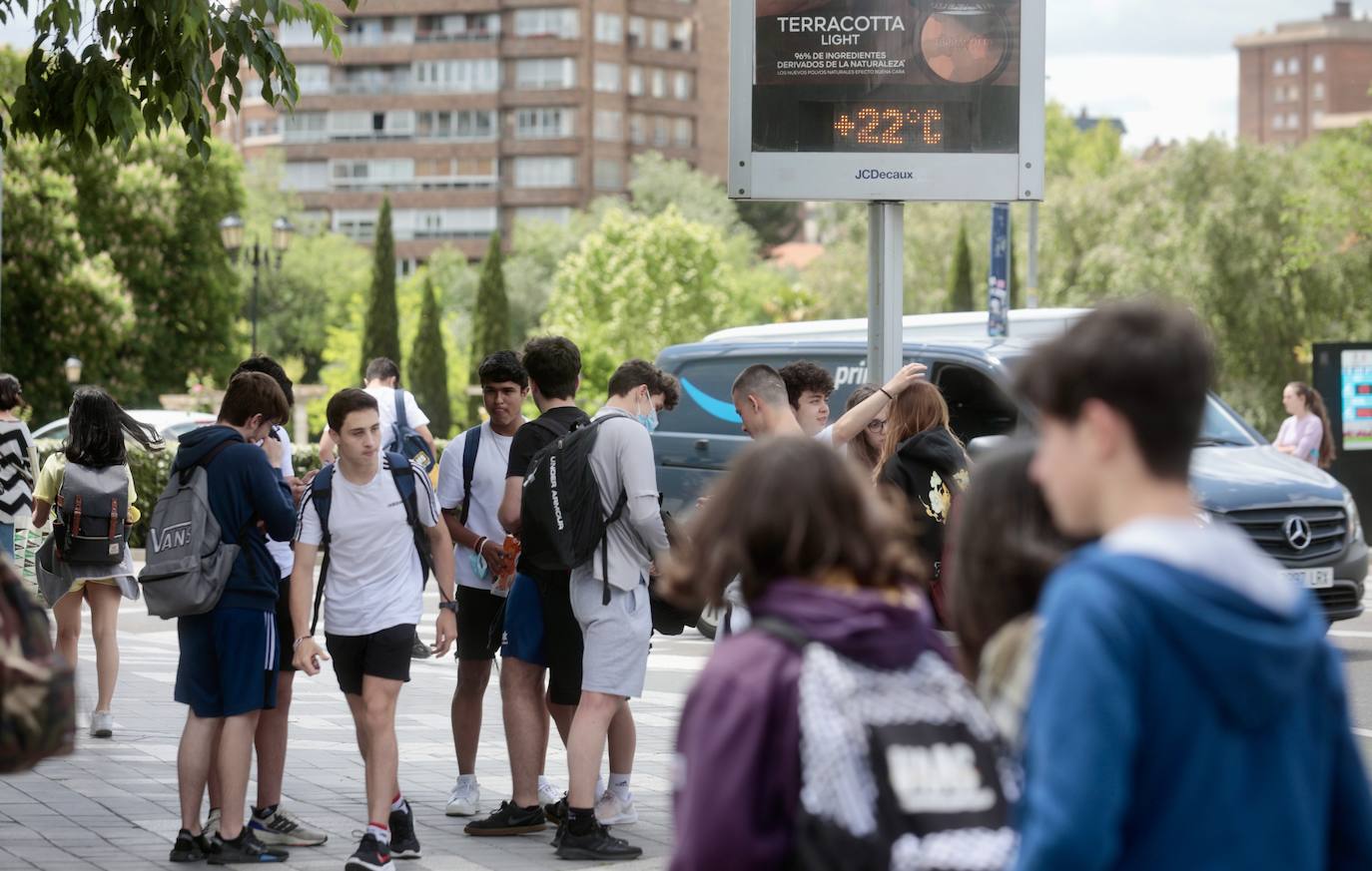 Jornada de altas temperaturas en Valladolid.
