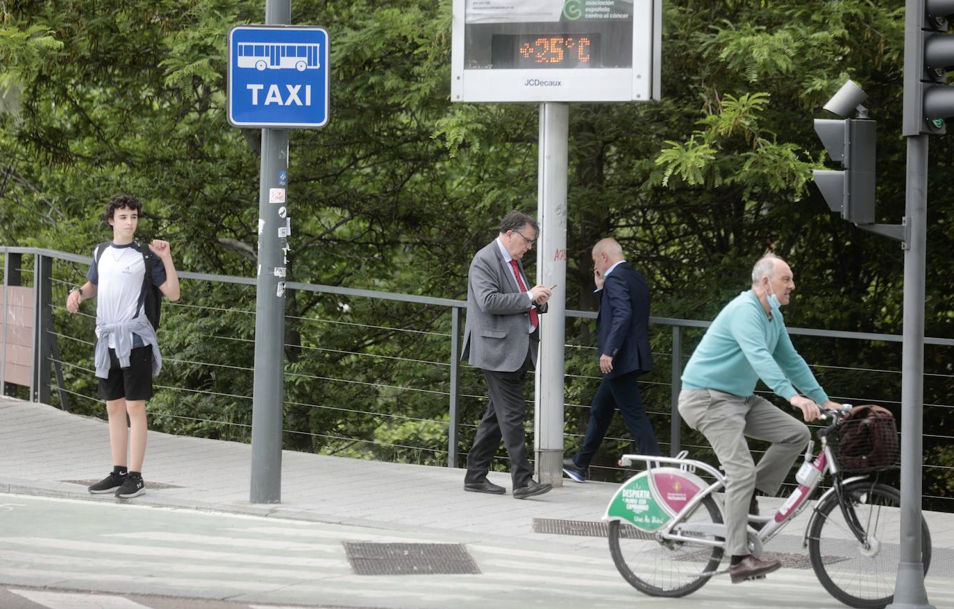 Jornada de altas temperaturas en Valladolid.