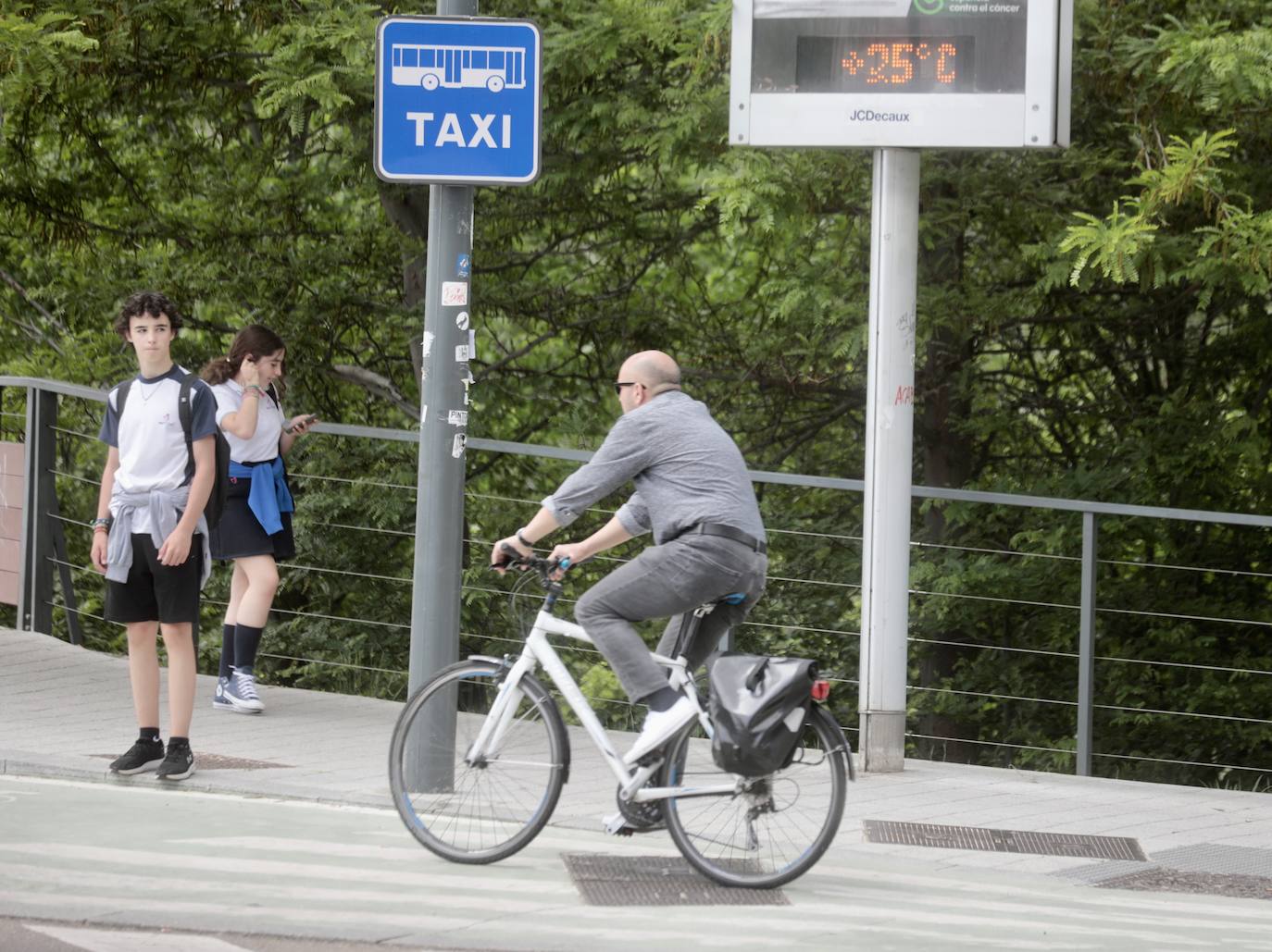 Jornada de altas temperaturas en Valladolid.