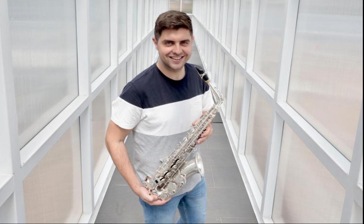 Ángel Páez, en la Escuela Municipal de Música Mariano de las Heras. 