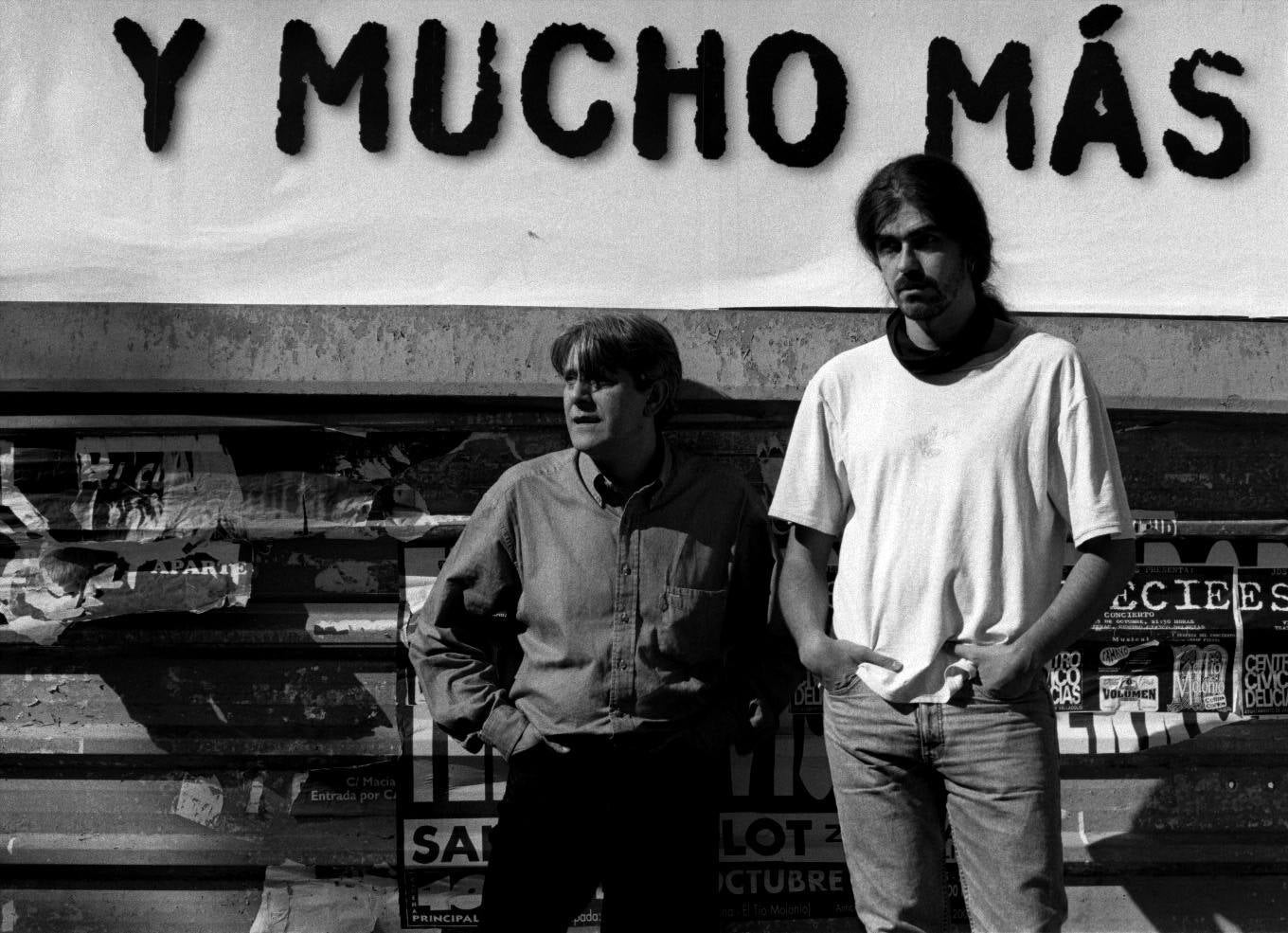 Chete Lera y Fernando León de Aranoa en la 41 Seminci (1996), en la que el director obtuvo el premio a la mejor dirección novel por 'Familia'.