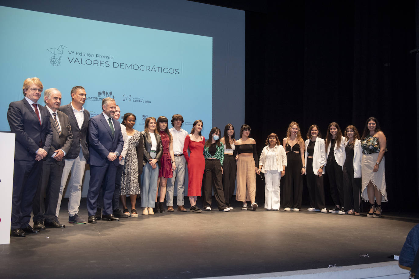 Gala de los premios Valores Democráticos celebrada en el teatro Juan Bravo.