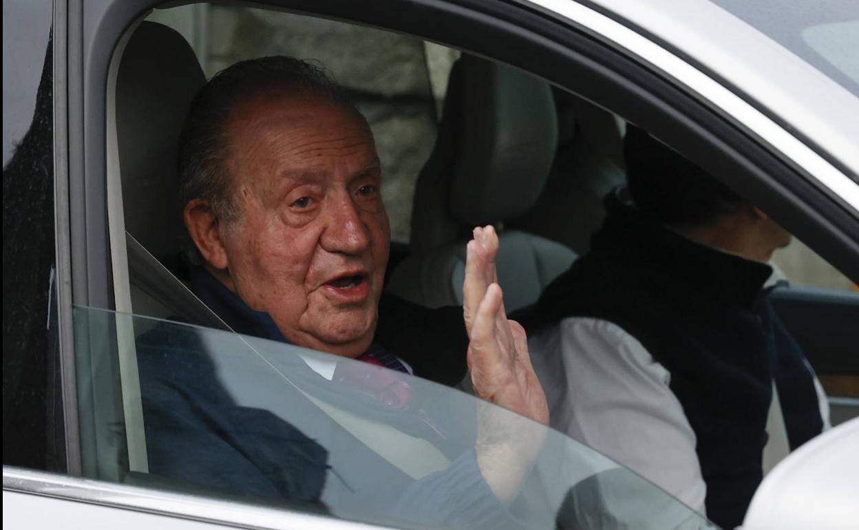 El Rey Juan Carlos, durante su estancia en Sanjenjo.