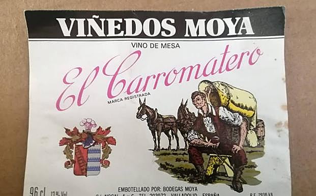 Etiqueta creada para los vinos de El Carromatero en 1962.