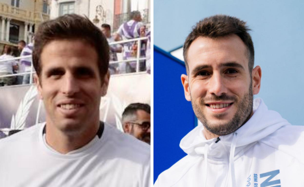 Los futbolistas Pablo Hervías y Kiko Olivas. 