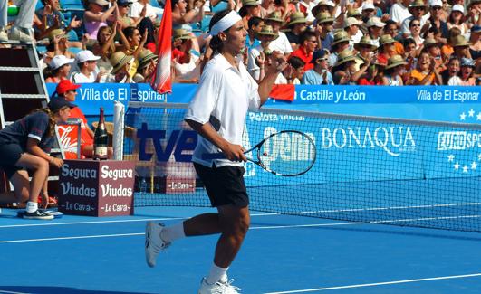 Rafa Nadal, en 2003 en el torneo de la localidad segoviana. 