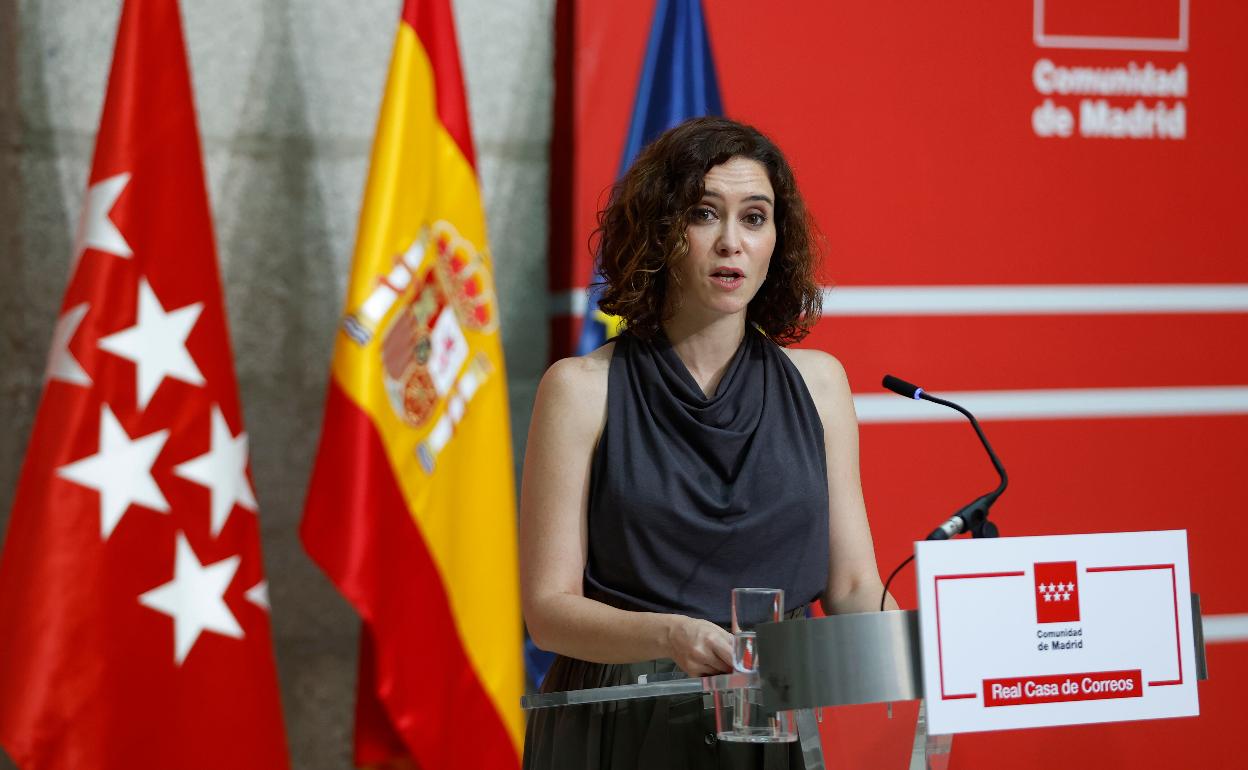 La presidenta de la Comunidad de Madrid, Isabel Díaz Ayuso.