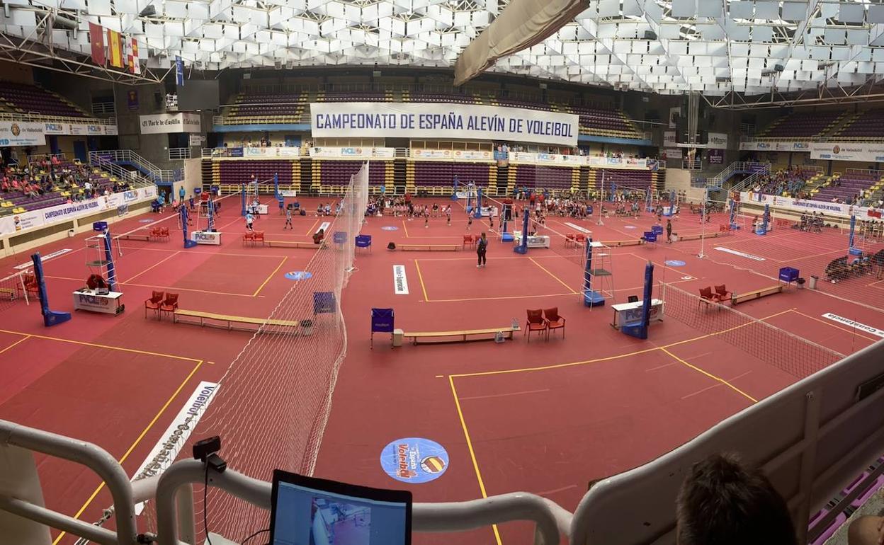 Pistas de voley en el Polideportivo Pisuerga. 