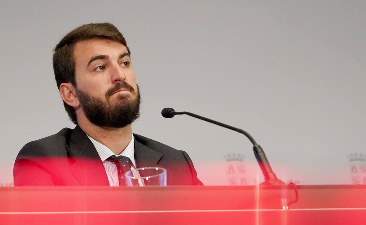 Juan García-Gallardo, en la rueda de prensa posterior al Consejo de Gobierno.