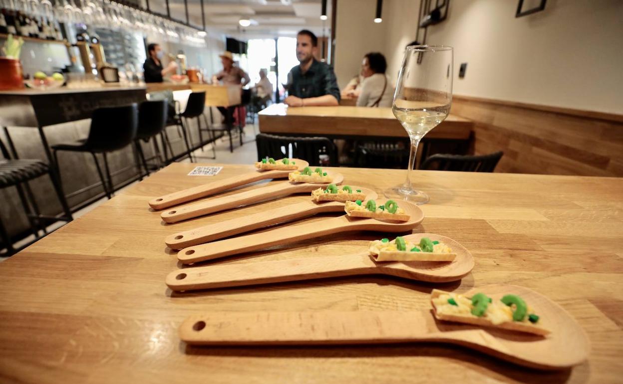 'Omami', la creación que el Bar La Teja, que ha recibido un solete, presentó al Concurso Provincial de Pincho de Valladolid.