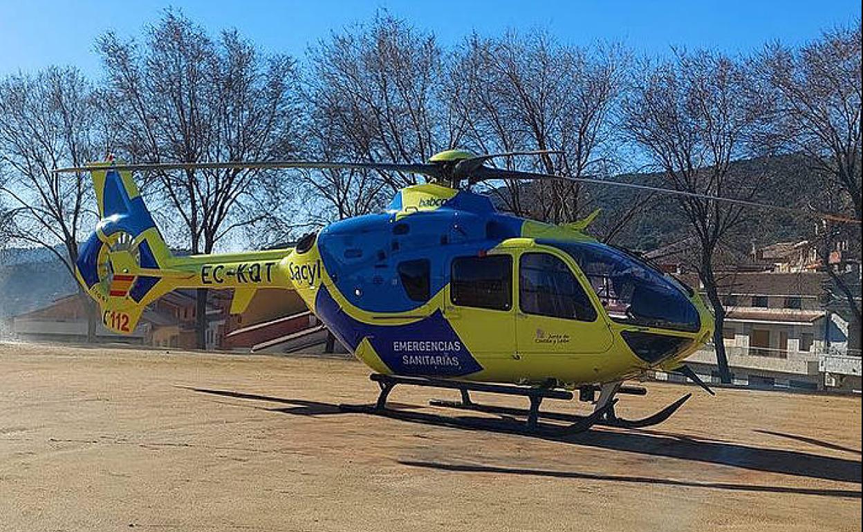 Un helicóptero de emergencias Sacyl.