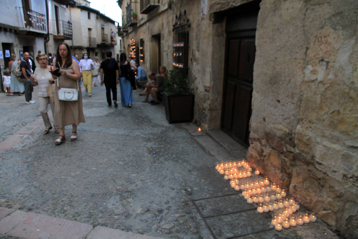 Pedraza, durante la primera noche del concierto de las velas de 2022.