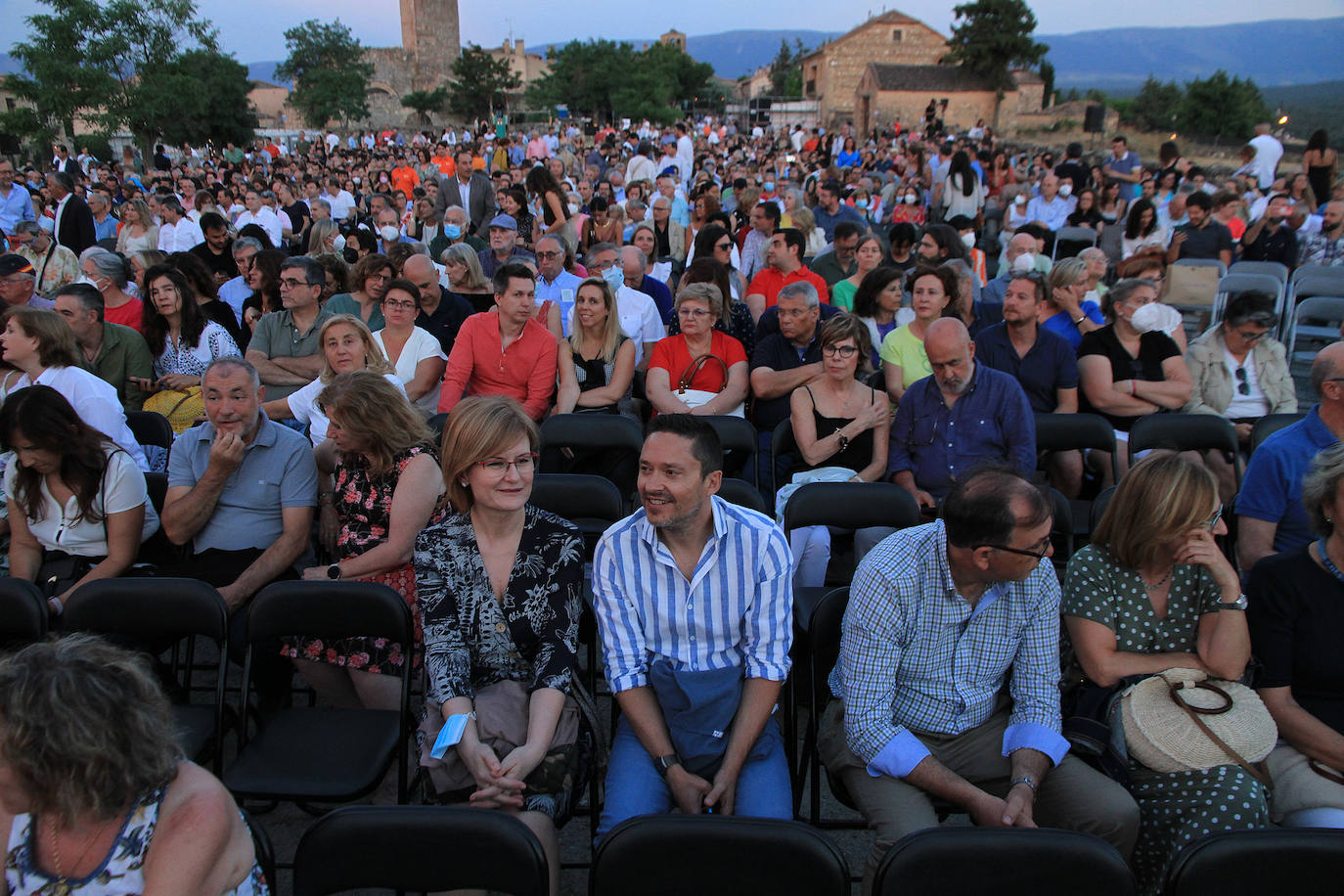 Pedraza, durante la primera noche del concierto de las velas de 2022.