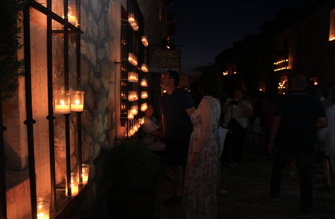 Pedraza, durante la primera noche del concierto de las velas de 2022.