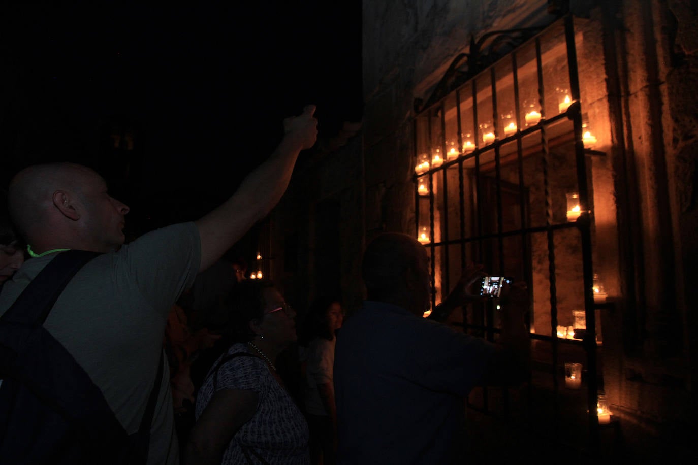 Pedraza, durante la primera noche del concierto de las velas de 2022.