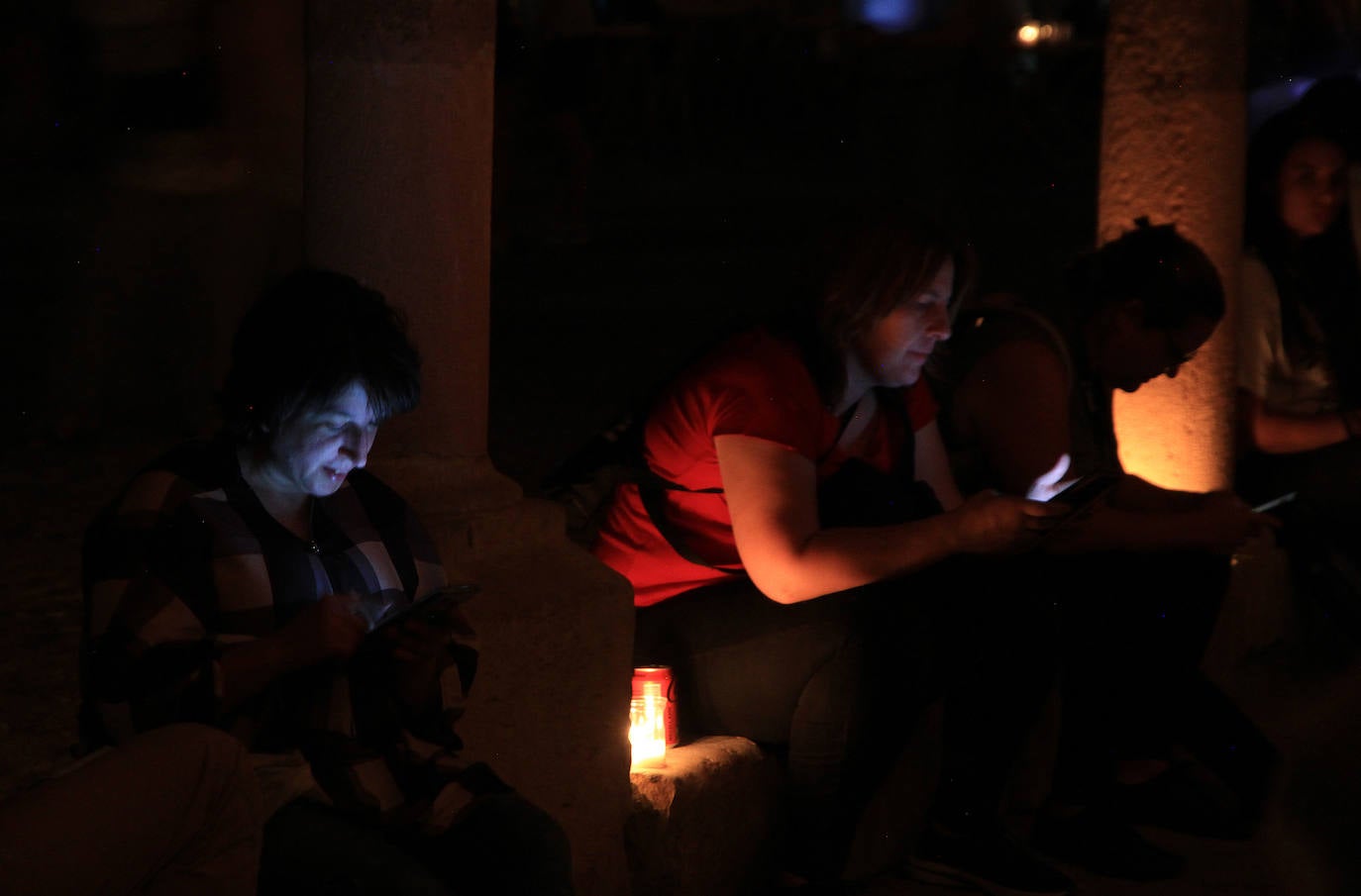 Pedraza, durante la primera noche del concierto de las velas de 2022.