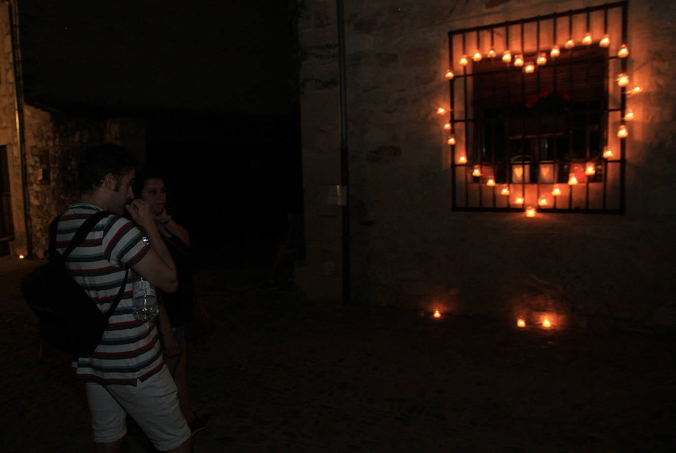 Pedraza, durante la primera noche del concierto de las velas de 2022.