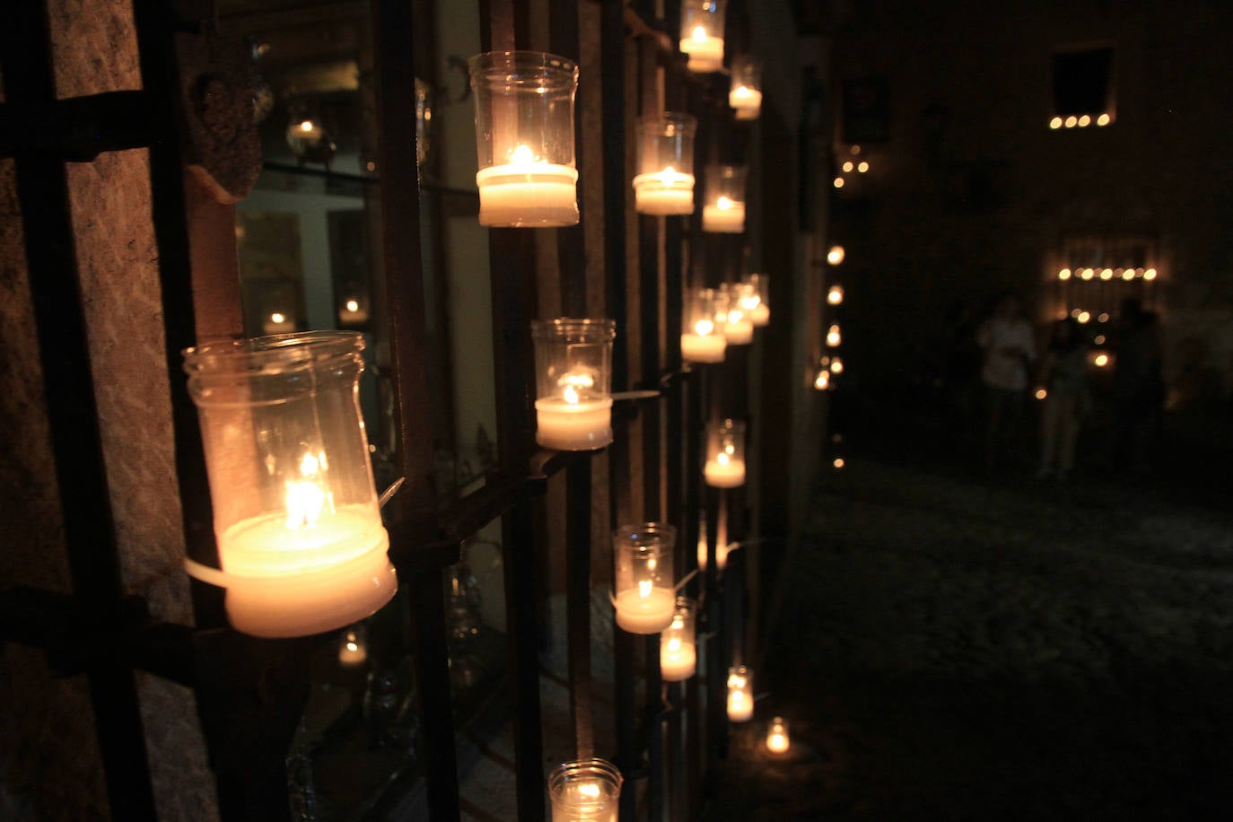 Pedraza, durante la primera noche del concierto de las velas de 2022.