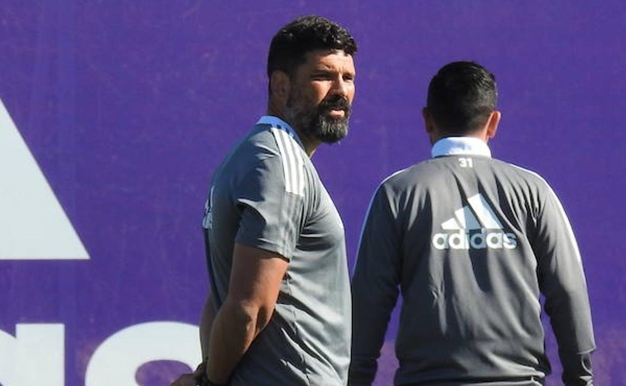 Mazziotti, en un entrenamiento del primer equipo. 